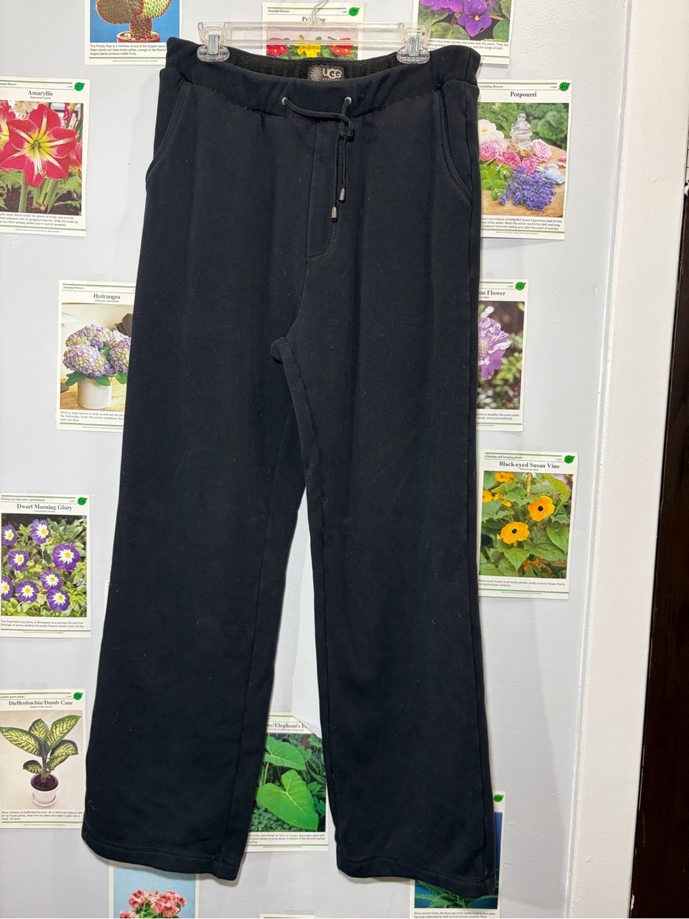 UGG Men's Black Casual Fleece-Lined Joggers